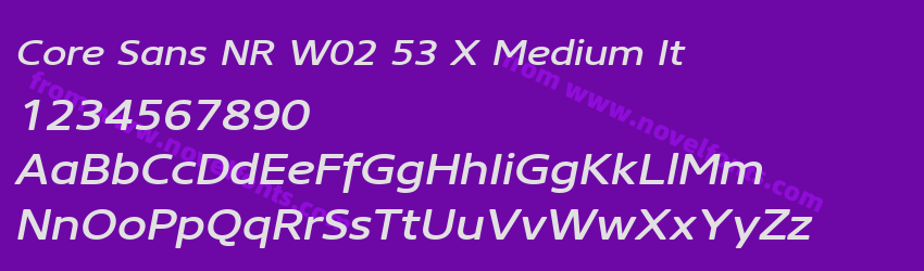 Core Sans NR W02 53 X Medium ItPreview Core Sans NR W02 53 X Medium ItPreview