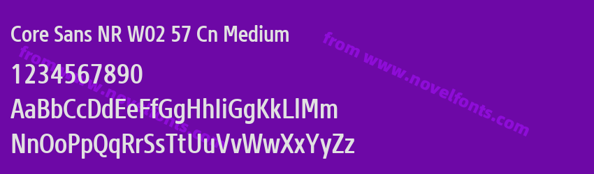 Core Sans NR W02 57 Cn MediumPreview Core Sans NR W02 57 Cn MediumPreview