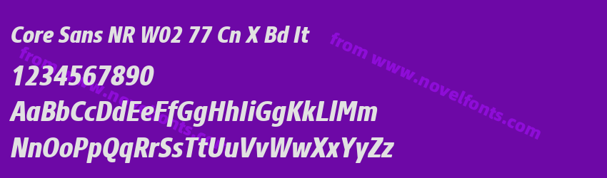Core Sans NR W02 77 Cn X Bd ItPreview Core Sans NR W02 77 Cn X Bd ItPreview