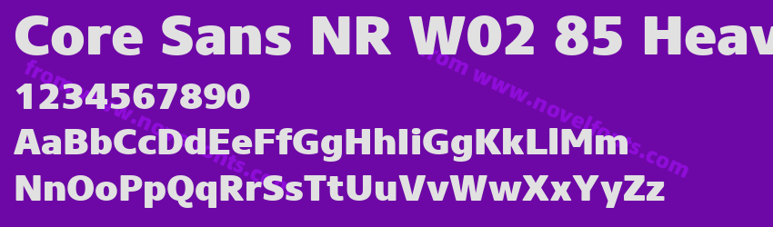 Core Sans NR W02 85 HeavyPreview Core Sans NR W02 85 HeavyPreview