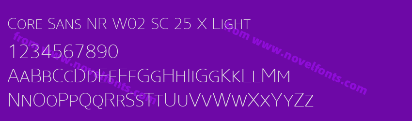 Core Sans NR W02 SC 25 X LightPreview Core Sans NR W02 SC 25 X LightPreview