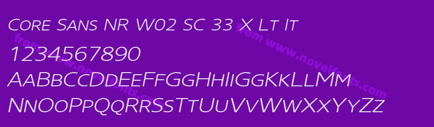 Core Sans NR W02 SC 33 X Lt ItPreview Core Sans NR W02 SC 33 X Lt ItPreview