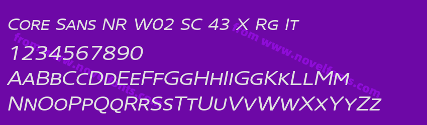 Core Sans NR W02 SC 43 X Rg ItPreview Core Sans NR W02 SC 43 X Rg ItPreview