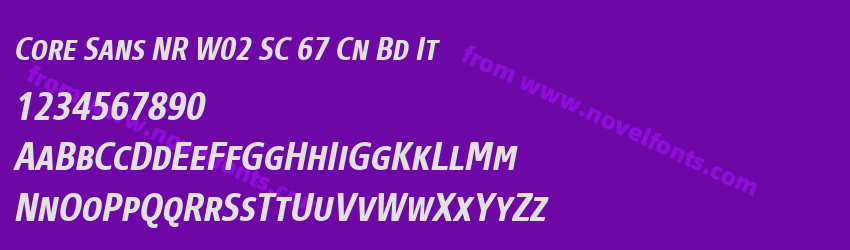 Core Sans NR W02 SC 67 Cn Bd ItPreview Core Sans NR W02 SC 67 Cn Bd ItPreview