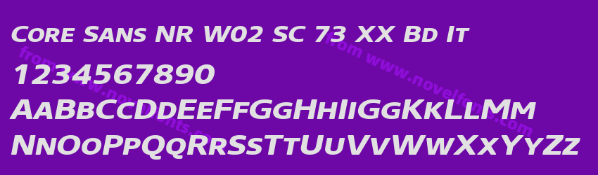 Core Sans NR W02 SC 73 XX Bd ItPreview Core Sans NR W02 SC 73 XX Bd ItPreview