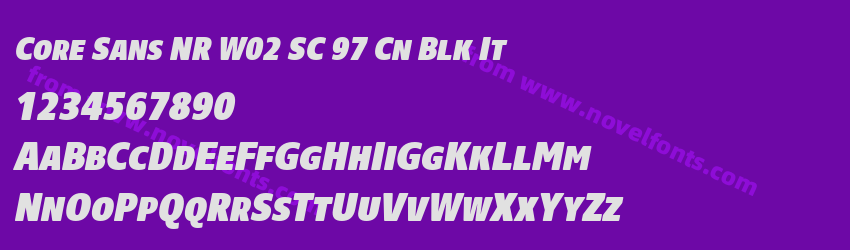 Core Sans NR W02 SC 97 Cn Blk ItPreview Core Sans NR W02 SC 97 Cn Blk ItPreview