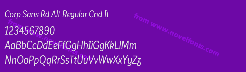 Corp Sans Rd Alt Regular Cnd ItPreview