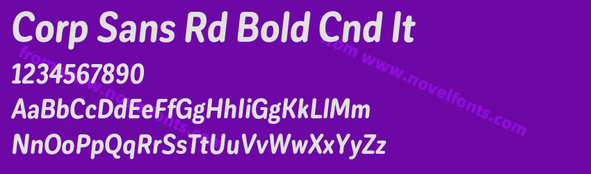 Corp Sans Rd Bold Cnd ItPreview Corp Sans Rd Bold Cnd ItPreview
