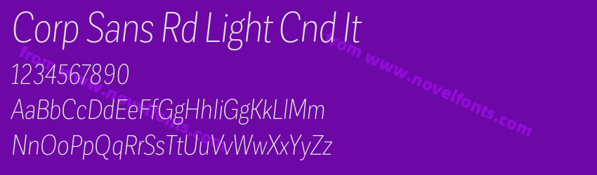 Corp Sans Rd Light Cnd ItPreview Corp Sans Rd Light Cnd ItPreview