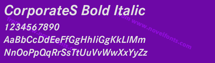 CorporateS Bold ItalicPreview CorporateS Bold ItalicPreview