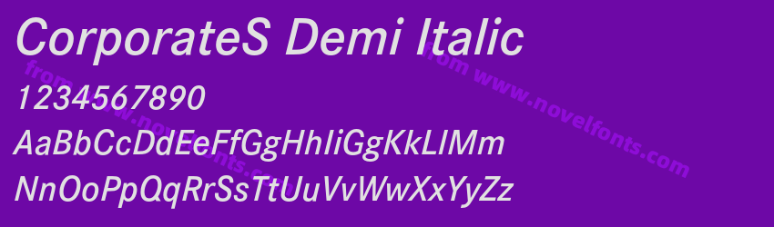 CorporateS Demi ItalicPreview CorporateS Demi ItalicPreview