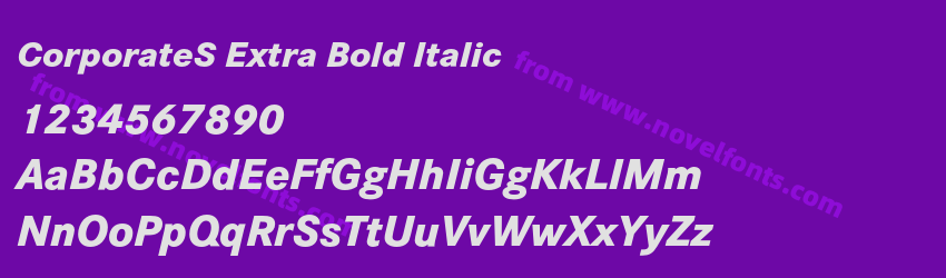 CorporateS Extra Bold ItalicPreview CorporateS Extra Bold ItalicPreview