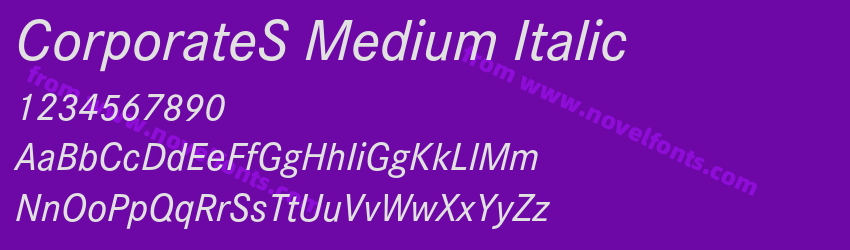 CorporateS Medium ItalicPreview CorporateS Medium ItalicPreview