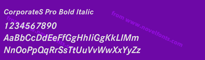 CorporateS Pro Bold ItalicPreview CorporateS Pro Bold ItalicPreview