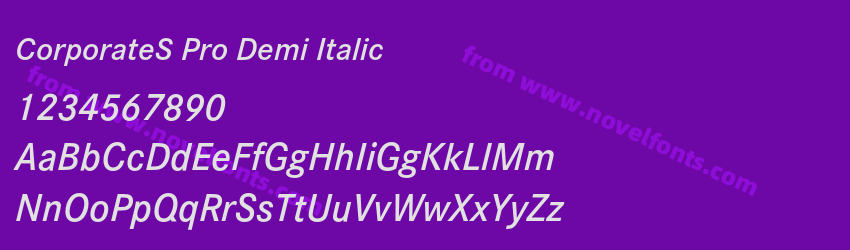 CorporateS Pro Demi ItalicPreview CorporateS Pro Demi ItalicPreview