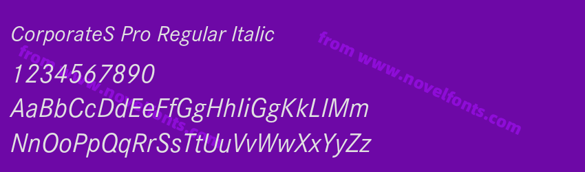 CorporateS Pro Regular ItalicPreview CorporateS Pro Regular ItalicPreview