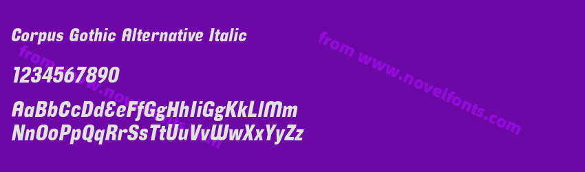 Corpus Gothic Alternative ItalicPreview Corpus Gothic Alternative ItalicPreview