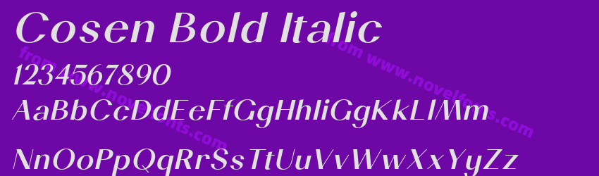 Cosen Bold ItalicPreview Cosen Bold ItalicPreview