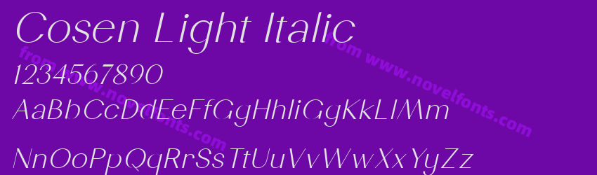 Cosen Light ItalicPreview Cosen Light ItalicPreview