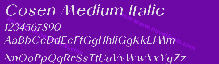 Cosen Medium ItalicPreview Cosen Medium ItalicPreview