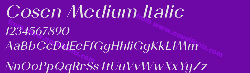 Cosen Medium ItalicPreview Cosen Medium ItalicPreview
