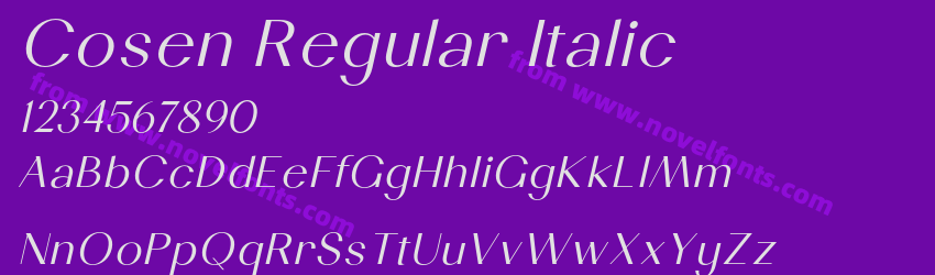 Cosen Regular ItalicPreview Cosen Regular ItalicPreview
