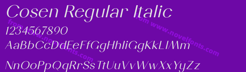Cosen Regular ItalicPreview Cosen Regular ItalicPreview