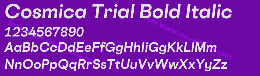 Cosmica Trial Bold ItalicPreview Cosmica Trial Bold ItalicPreview