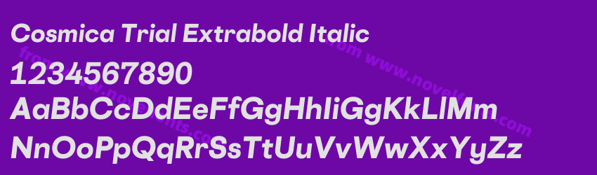 Cosmica Trial Extrabold ItalicPreview Cosmica Trial Extrabold ItalicPreview