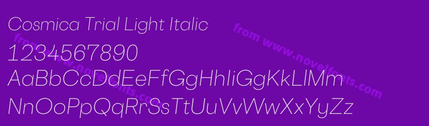 Cosmica Trial Light ItalicPreview Cosmica Trial Light ItalicPreview