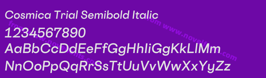 Cosmica Trial Semibold ItalicPreview
