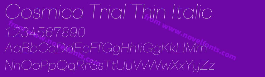 Cosmica Trial Thin ItalicPreview