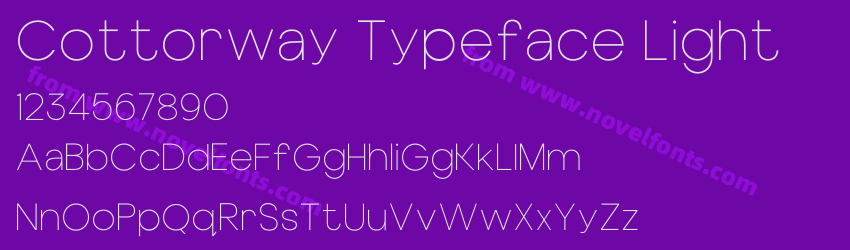 Cottorway Typeface LightPreview Cottorway Typeface LightPreview