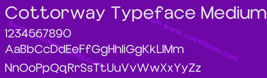 Cottorway Typeface MediumPreview Cottorway Typeface MediumPreview
