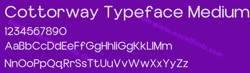 Cottorway Typeface MediumPreview Cottorway Typeface MediumPreview