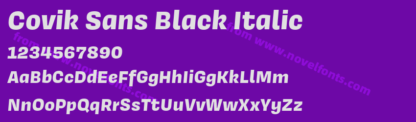 Covik Sans Black ItalicPreview Covik Sans Black ItalicPreview