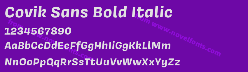 Covik Sans Bold ItalicPreview Covik Sans Bold ItalicPreview