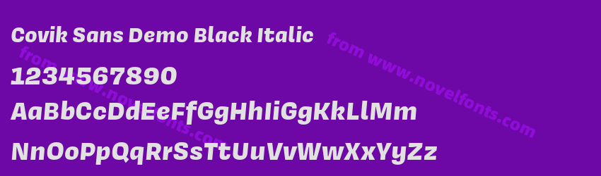 Covik Sans Demo Black ItalicPreview