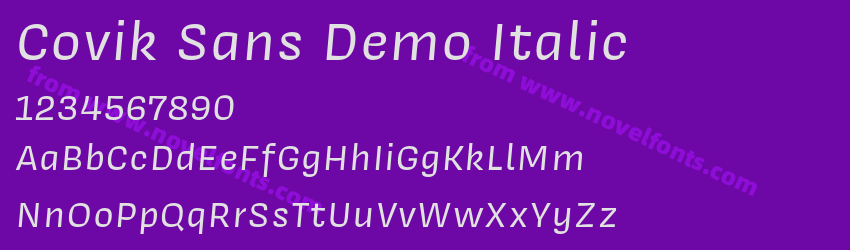 Covik Sans Demo ItalicPreview Covik Sans Demo ItalicPreview