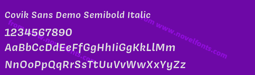 Covik Sans Demo Semibold ItalicPreview Covik Sans Demo Semibold ItalicPreview