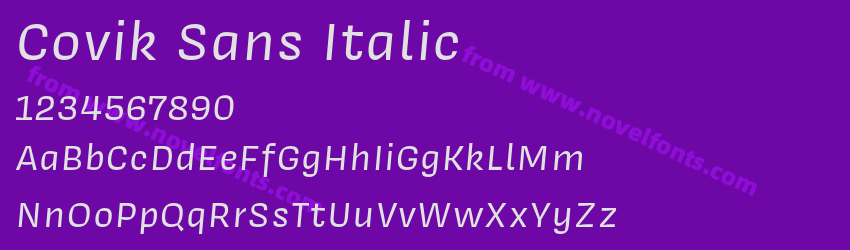 Covik Sans ItalicPreview Covik Sans ItalicPreview