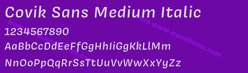 Covik Sans Medium ItalicPreview Covik Sans Medium ItalicPreview