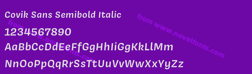 Covik Sans Semibold ItalicPreview Covik Sans Semibold ItalicPreview