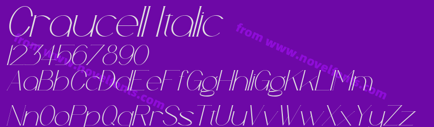 Craucell ItalicPreview Craucell ItalicPreview