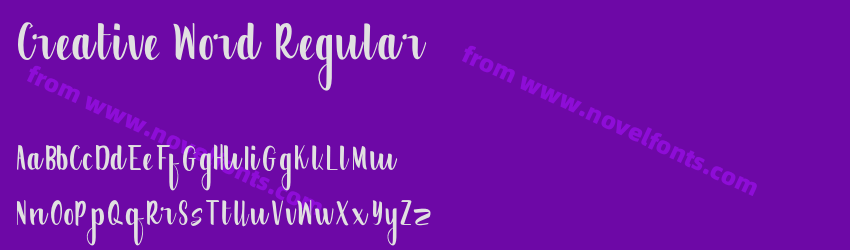 Creative Word RegularPreview Creative Word RegularPreview