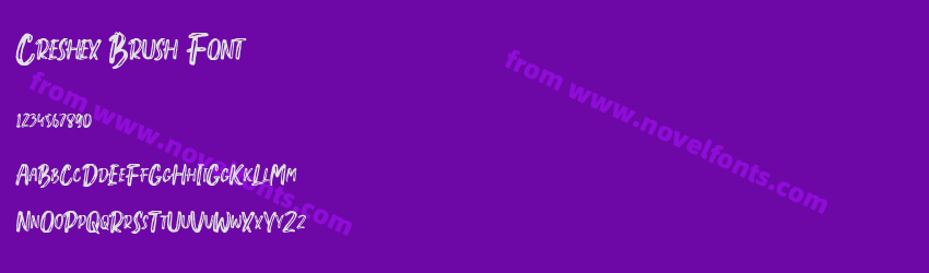 Creshex Brush FontPreview Creshex Brush FontPreview
