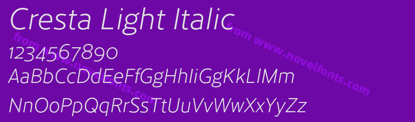 Cresta Light ItalicPreview Cresta Light ItalicPreview