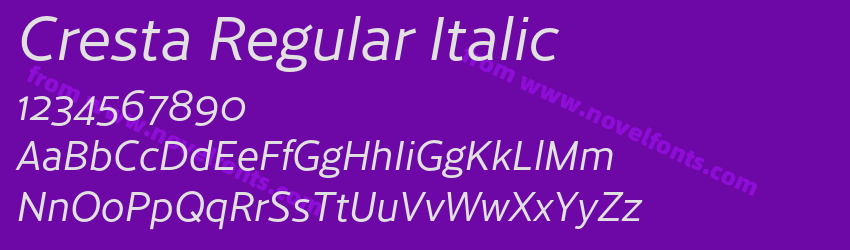 Cresta Regular ItalicPreview Cresta Regular ItalicPreview
