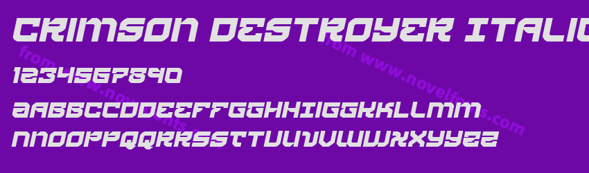 Crimson Destroyer ItalicPreview Crimson Destroyer ItalicPreview