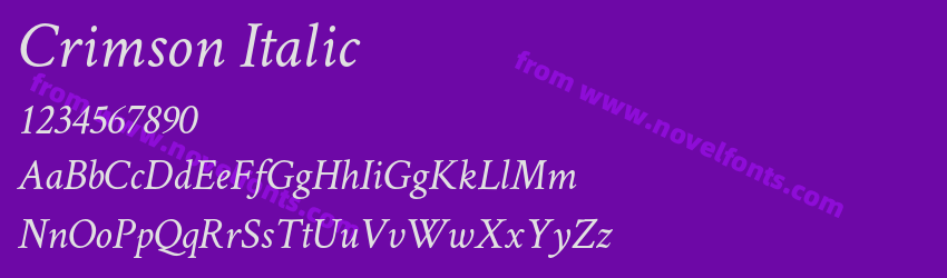 Crimson ItalicPreview Crimson ItalicPreview